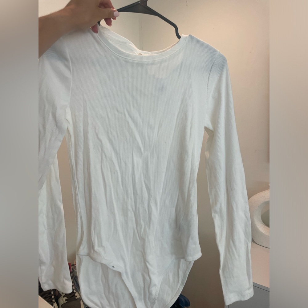 Gap, white body suit, size M, never worn with tags